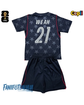 Statele Unite Timothy Weah #21 Echipament de Fotbal Replică Mondial 2026 Copii Deplasare (+ Șorturi)
